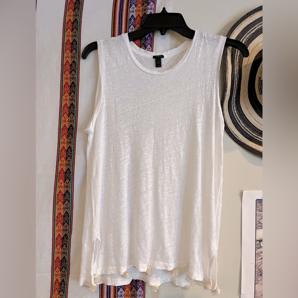 J. Crew white tank/blouse, Size XS